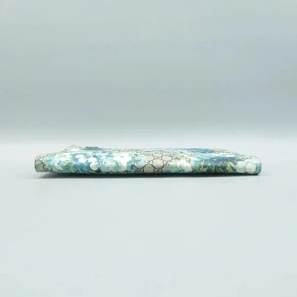 100% Authentic GUCCI Blooms Blue Canvas Clutch Bag 552-060724 - Picture 4 of 12